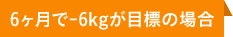 6ヶ月で-6kgが目標の場合