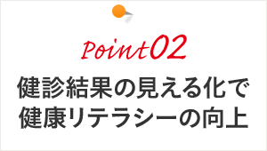 point02 健診結果の見える化で健康リテラシーの向上